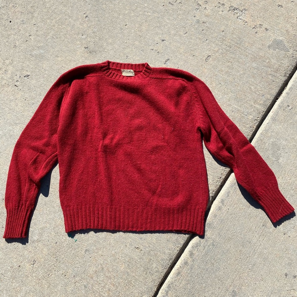 Red Women’s Sweater - Vintage Lord Jeff 100% wool